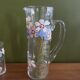 Set of carafe and 6 Legras glasses