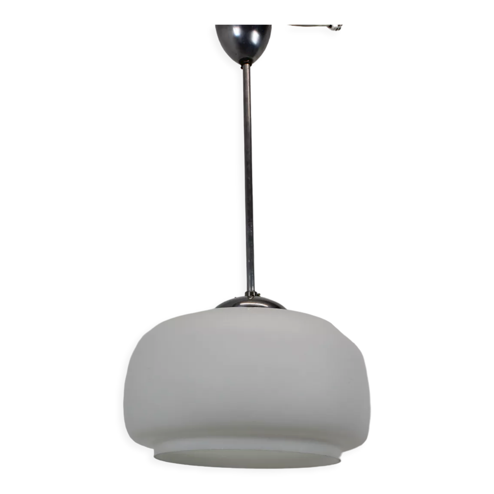 Art deco big glass pendant lamp, 1930s