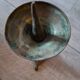 Pair of old brass candelabra