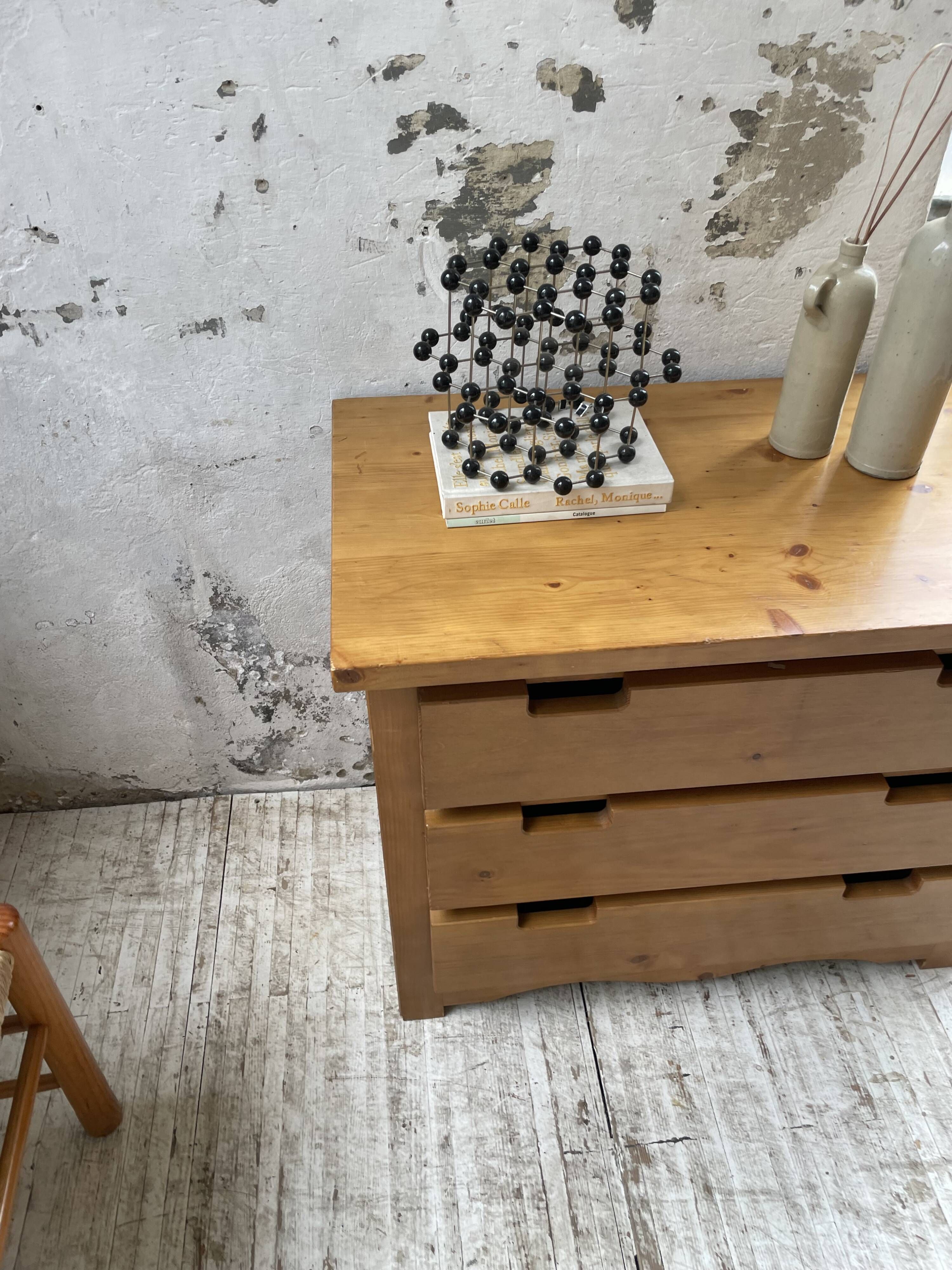 80s pine chest of drawers, mountain furniture
