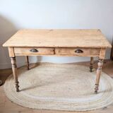 Renovated solid wood farmhouse table