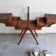 Vintage Wood Worker / Sewing Box / Oak / Compass Feet / Retro / Vintage / 1950