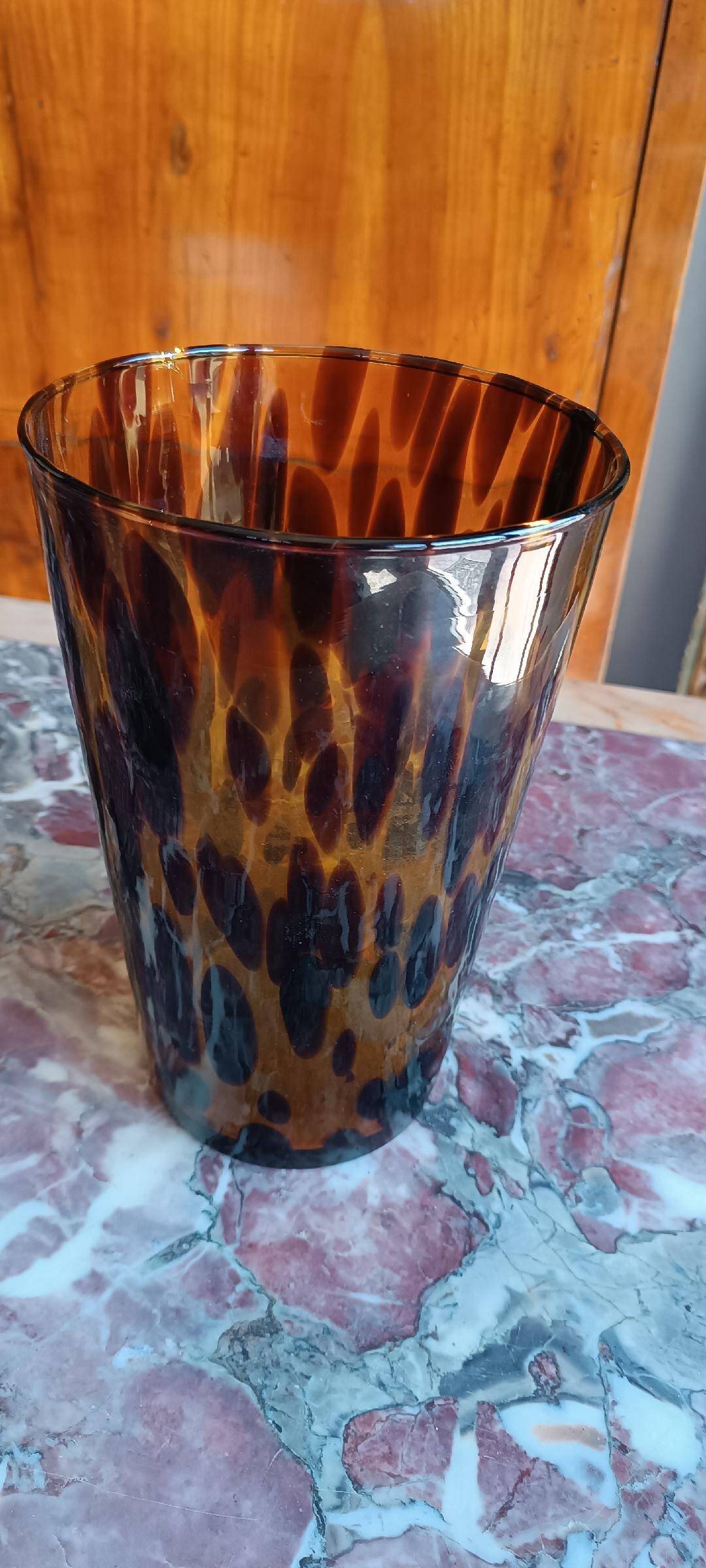 Murano glass vase, speckled, 1970s