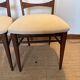 Pair of vintage wood and corduroy chairs
