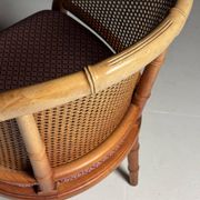 Ensemble de 4 chaises vintage en faux bambou