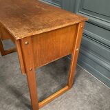 Petit bureau scandinave 1960 deux tiroirs un plateau