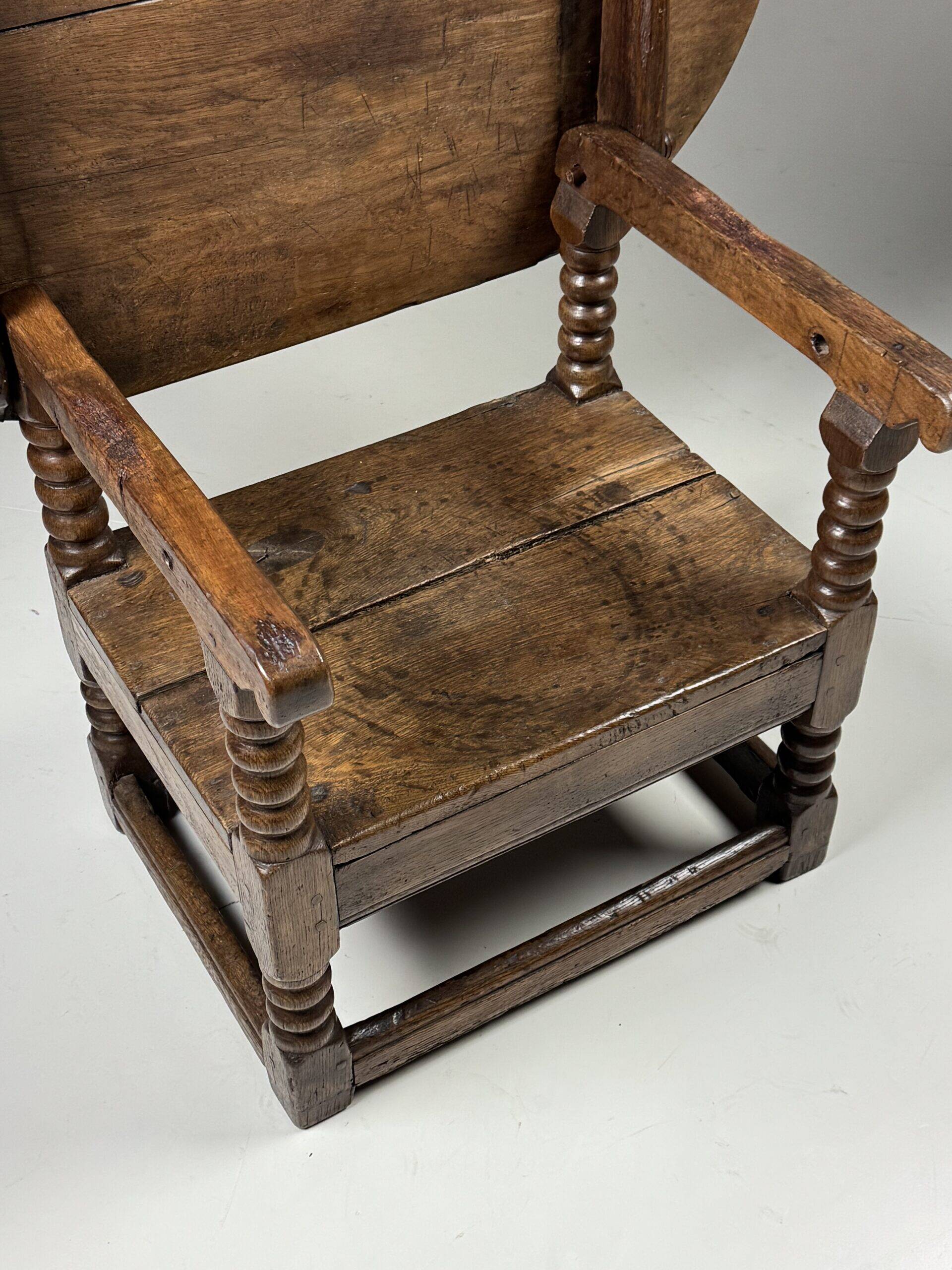 English monk chair table oak 18th century