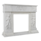 French Carrara marble fire place with Adam and Eve decoration