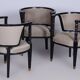 Art Nouveau Livingroom Set in Stained Oak & Upholstery from Wiener Werkstätte, Austria, 1910s, Set of 5