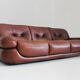 Vintage Sapporo Italian leather sofa Mobil Girgi 1970s