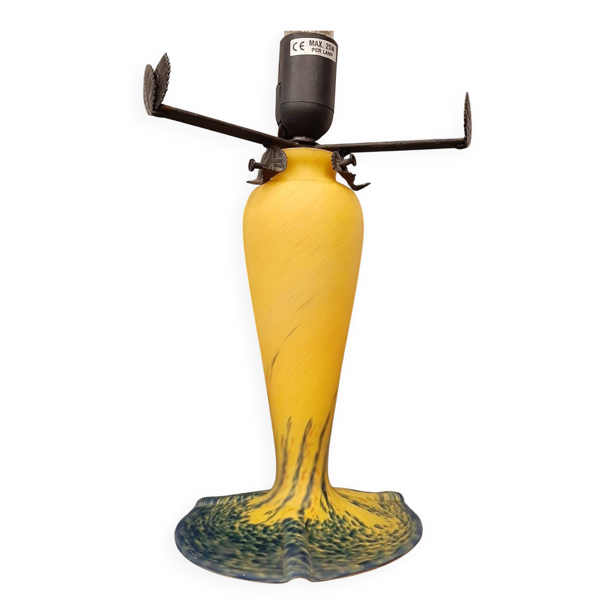 Pied de lampe de table, Verre d'art de France