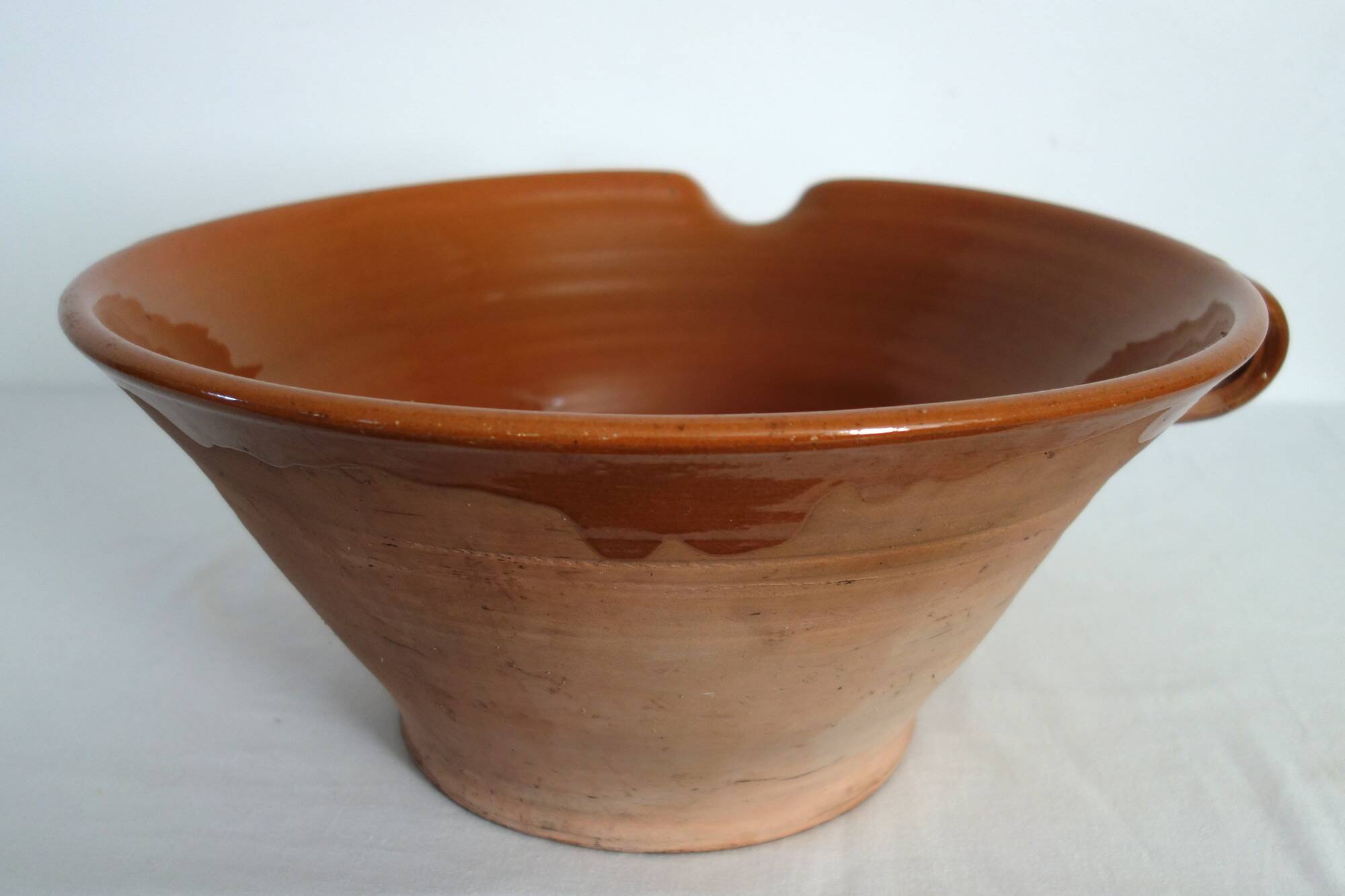Glazed terracotta terracotta bowl, diameter 38cm