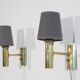 Pair of vintage brass wall lamps from Falkenberg, Sweden1970