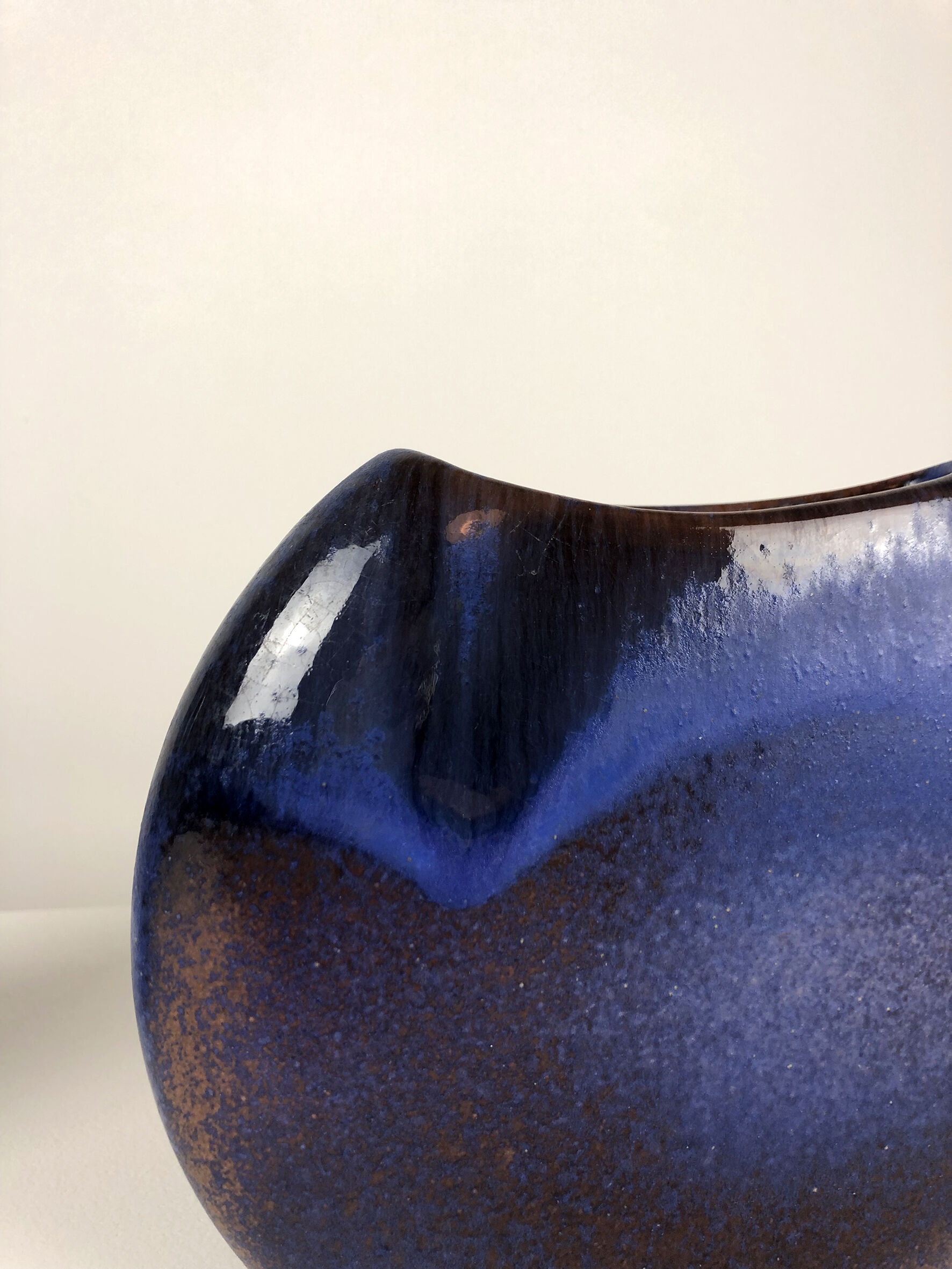Pair of vintage ceramic vases 1970 by Antonio Lampecco