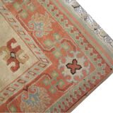 Handwoven antique turkish carpet, classic wool rug- 145x220cm
