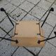 Table d'appoint ou desserte vintage plateau formica couleur bois