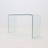 Italian Modern Glass Waterfall Console Table 1980s