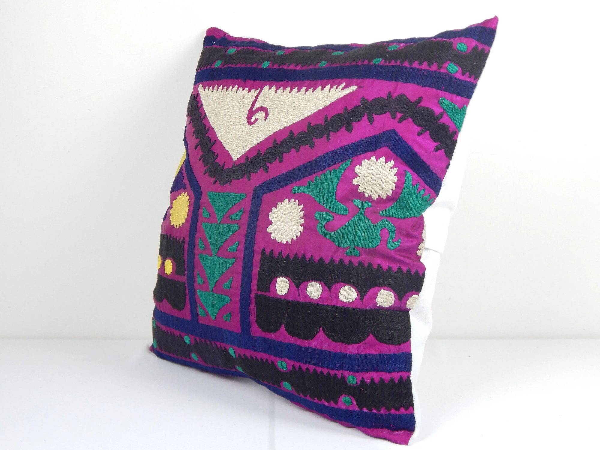Vintage embroidered cushion cover 41x41 cm