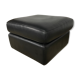 Pouf en cuir noir