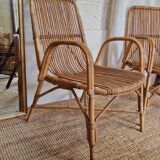 Pair of rattan armchairs