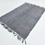 5x7 Shades Of Gray Vintage Kilim Rug, 156x231Cm
