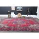 1970s Vintage Persian Handmade Wool Cotton Pink Area Rug  282x397