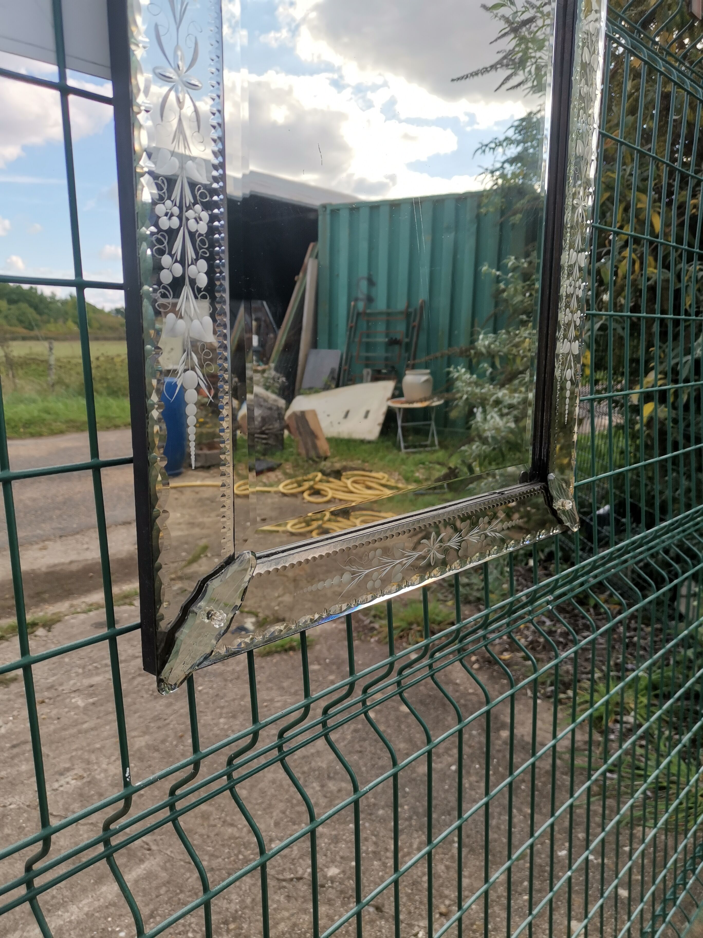 Venetian mirror vintage 1950s 52x67cm