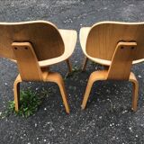Restored molded plywood chairs