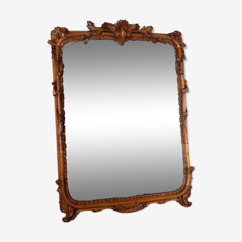 Mirror nineteenth century carved wood frame 72x54 cm sb