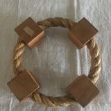 Vintage candlestick rope and wood