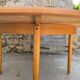 Table ronde extensible scandinave en teck dia 116cm longueur 176cm an60