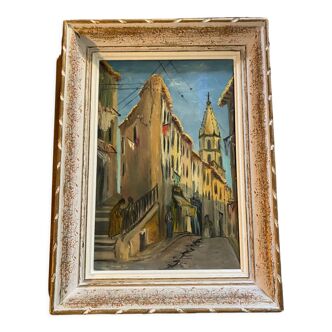 Painting of Marseille, vintage