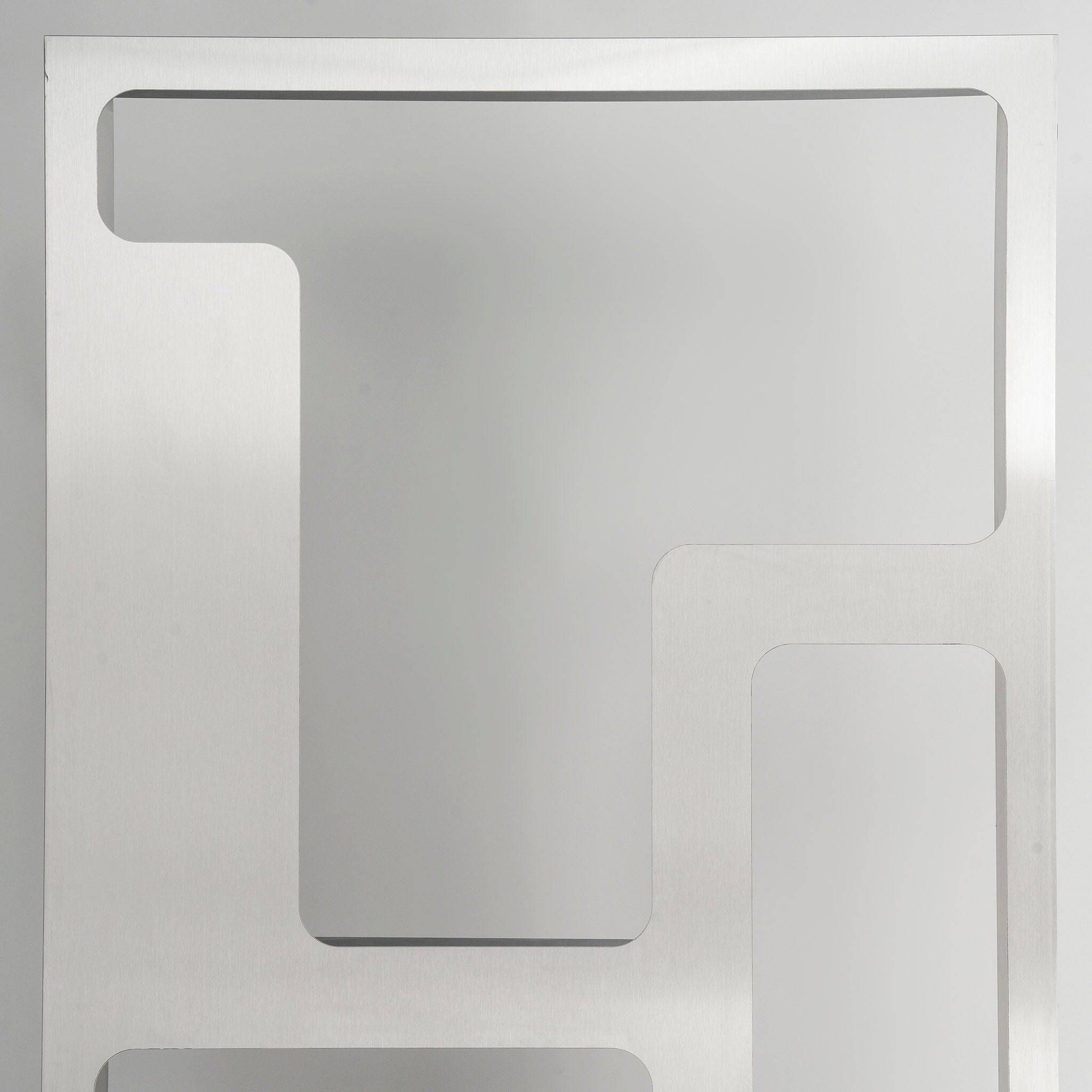 Pair of perforated stainless steel bookshelves by Capucine Cassaigne, France, 2026