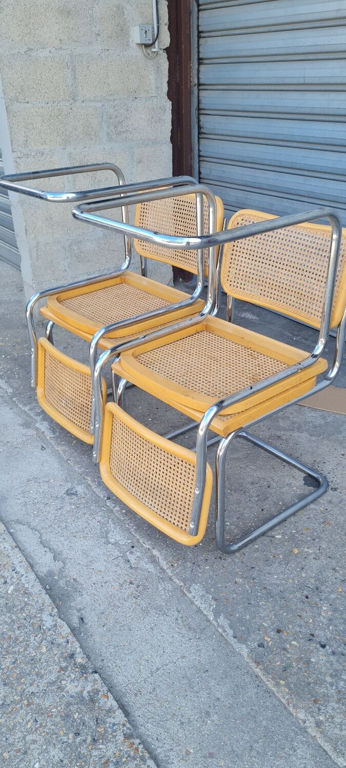 Set of 4 chairs cesca B32 by Marcel breuer