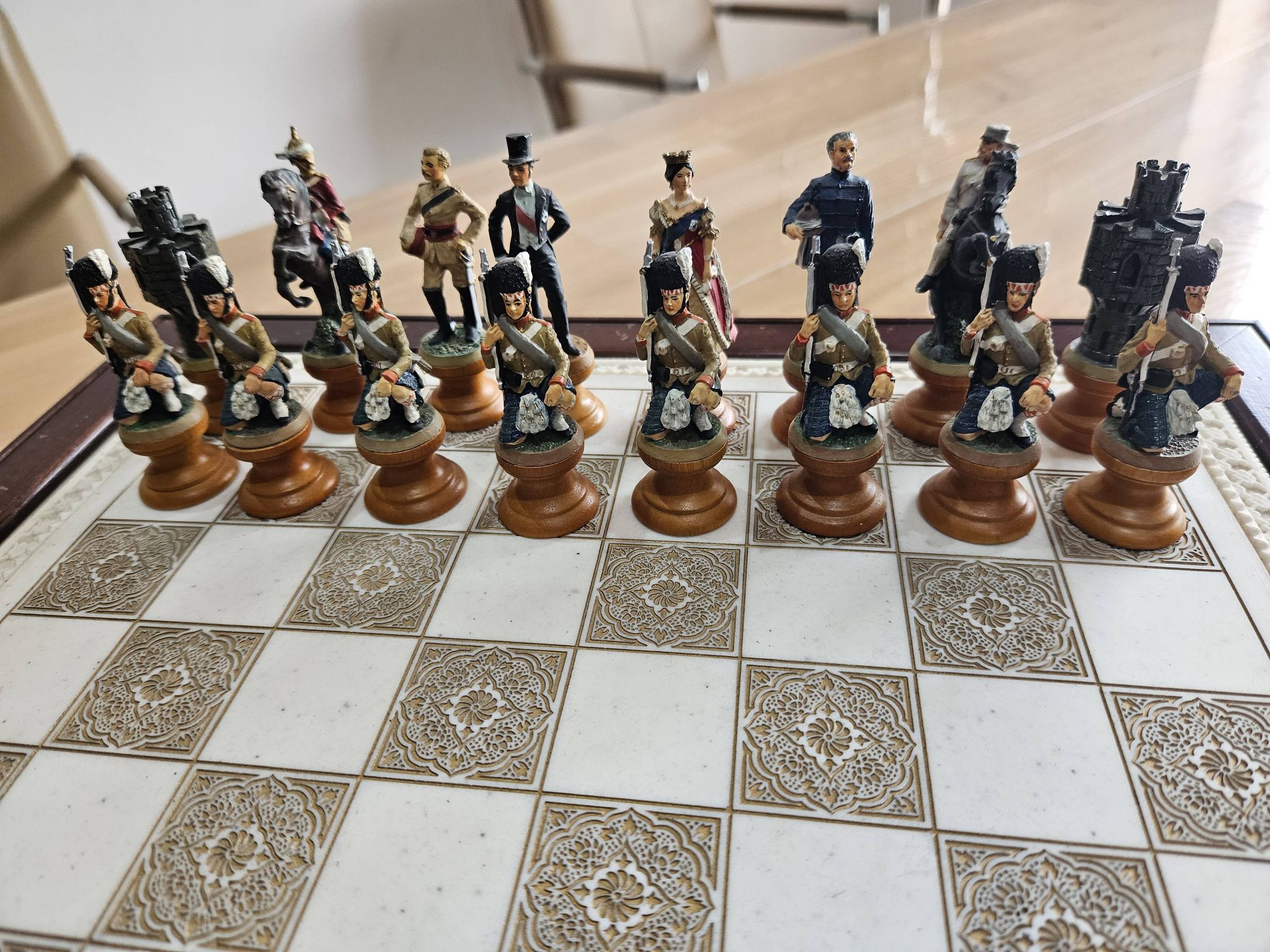 Franklin Mint Raj Collectible Chess Sets, 1970s.