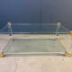 Vintage lucite and brass coffee table, 1970s