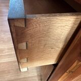 Louis XVI style chest of drawers, spinning top legs - transition style marquetry