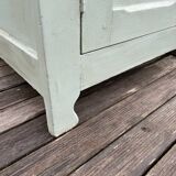 Renovated green mastic Parisian buffet.