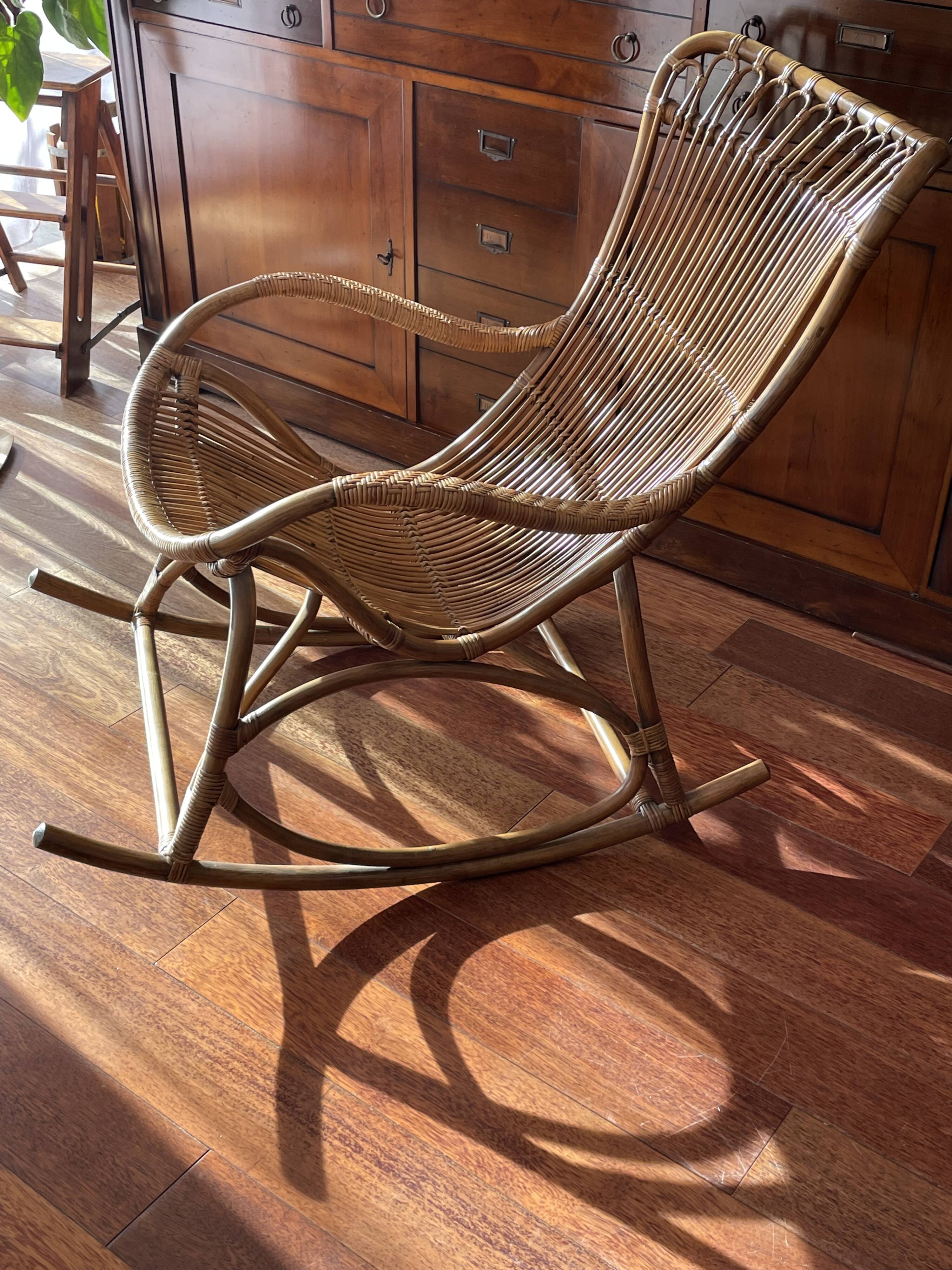 Rocking Chair, footrest, coffee table Sika Design Original