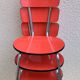 Red formica chairs 1950