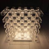 Pair of kinetic plexiglass wall lights
