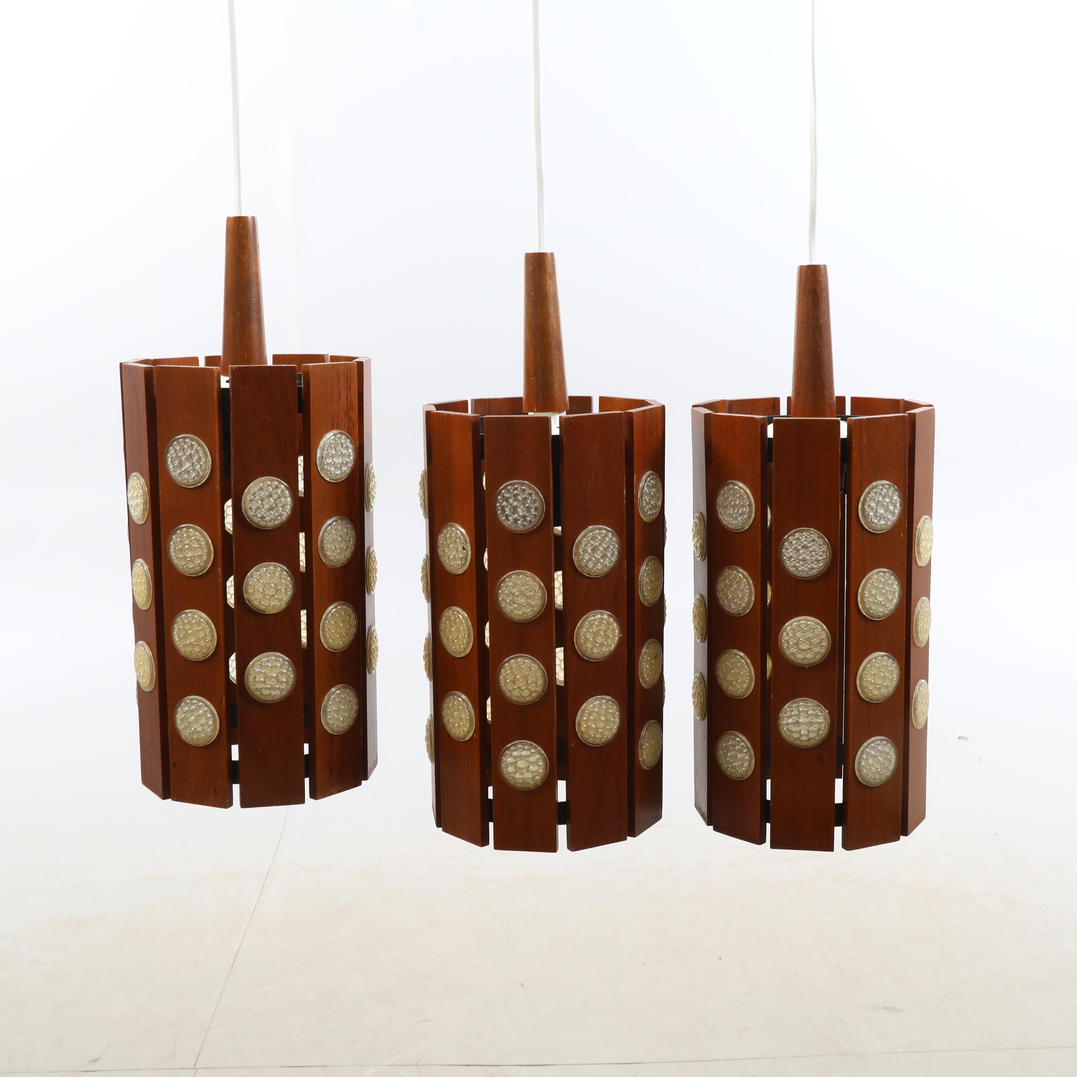 Hanging lamp by Verner Panton, Wood Wood, Denmark. 1960s.