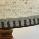 Brutalist floor lamp in turned wood, in the style of Charles Dudouyt.