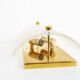 Set (2) of 1970s Italian brass & Murano glass wall lights