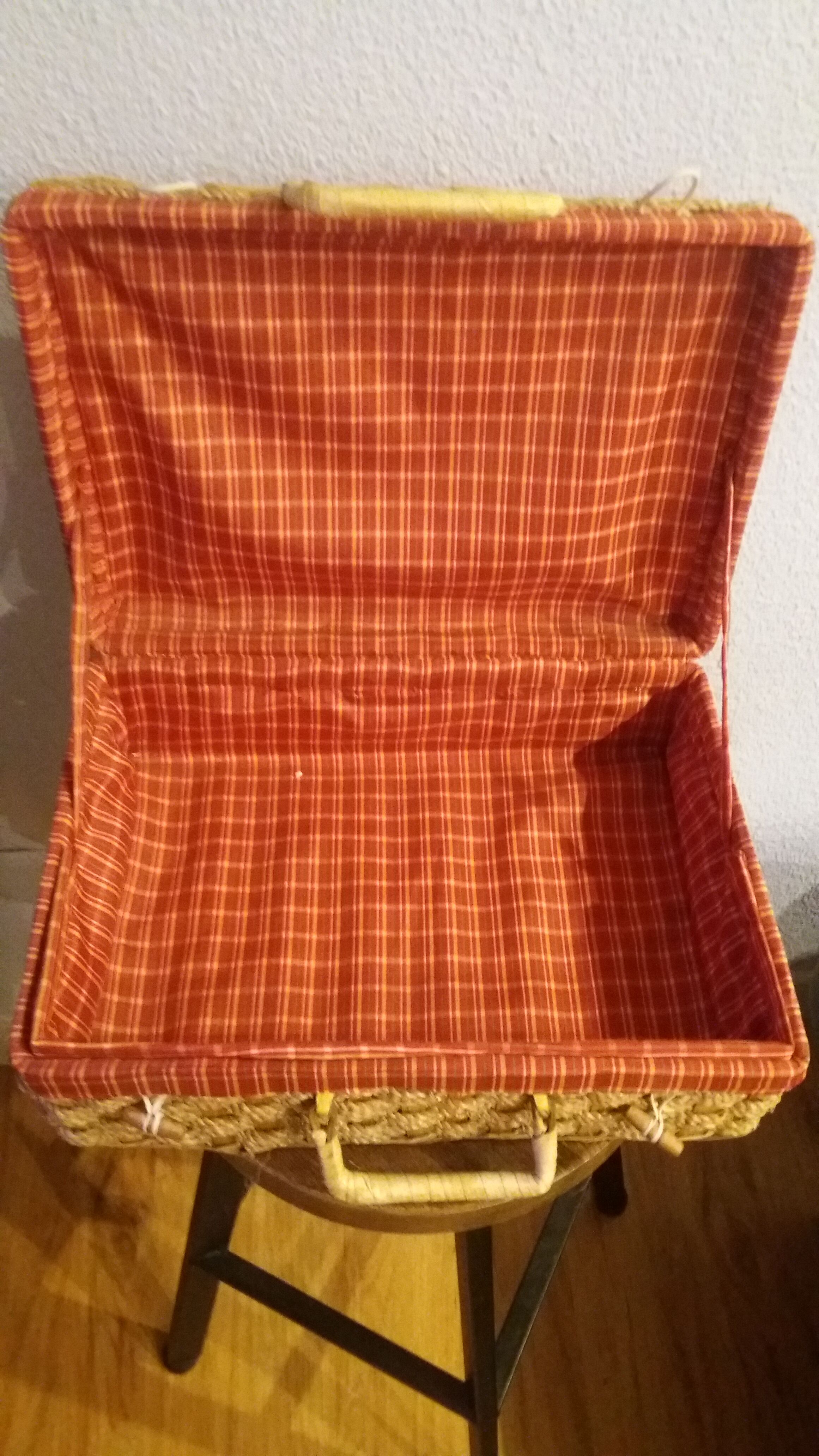 Retro Wicker suitcase