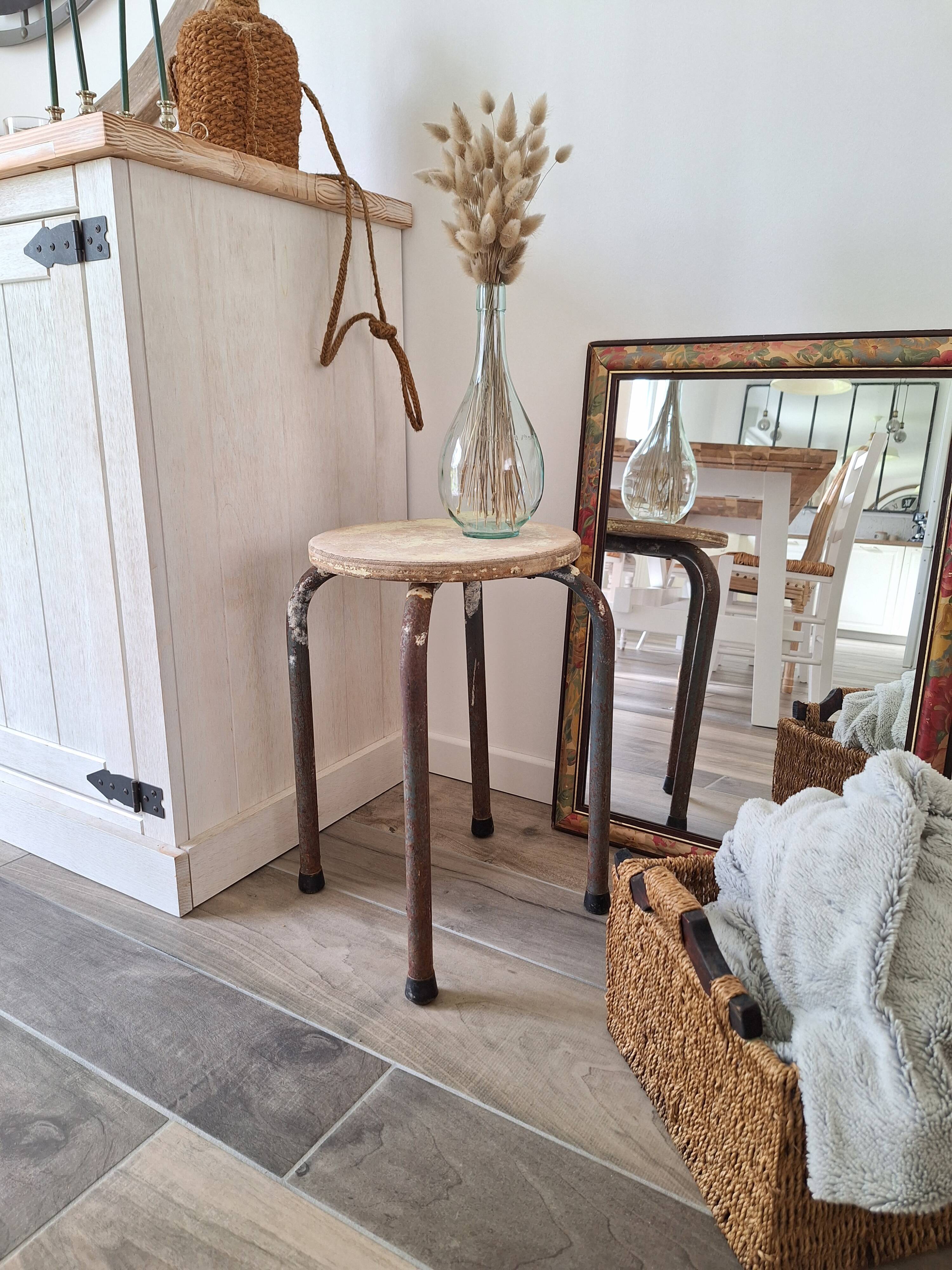 Vintage workshop school stool