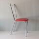 Ensemble de 4 chaises de salle à manger ou de cuisine happy orange, Allemagne 1960