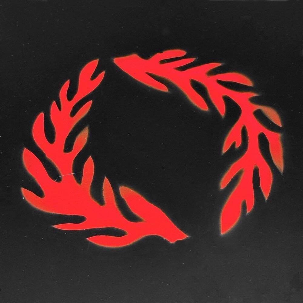 glass and wood tripod cocktail table from the 50s