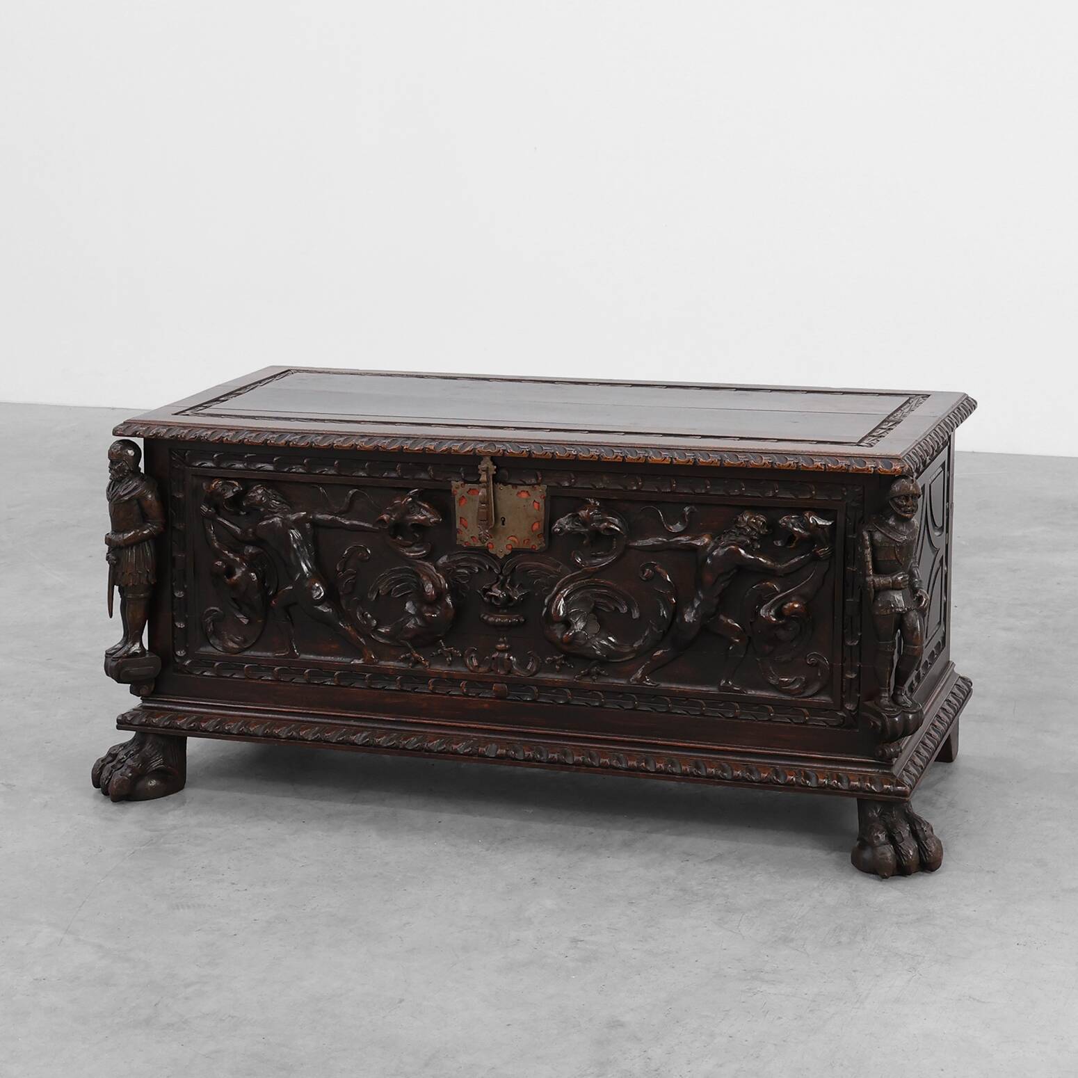 French Neo‑Renaissance Oak Blanket Chest, 19th Century