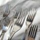 10 Vintage Rocaille Style Metal Forks
